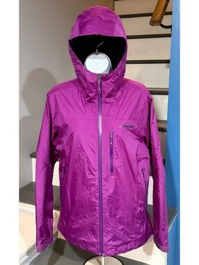 Women’s Size Medium Insulated Torrentshell H2NO Ikat Purple Hooded Rain Jacket